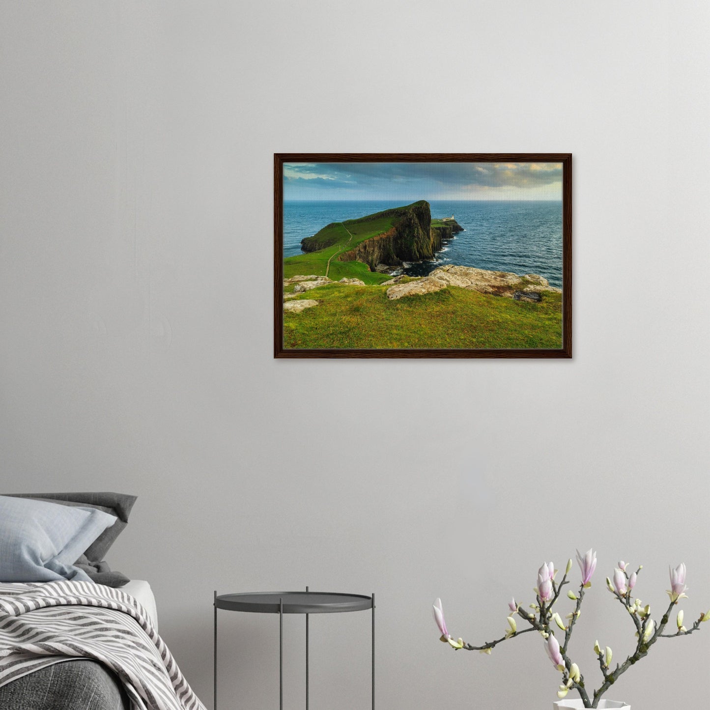 Rugged Neist Point cliffs and Atlantic waves in canvas print