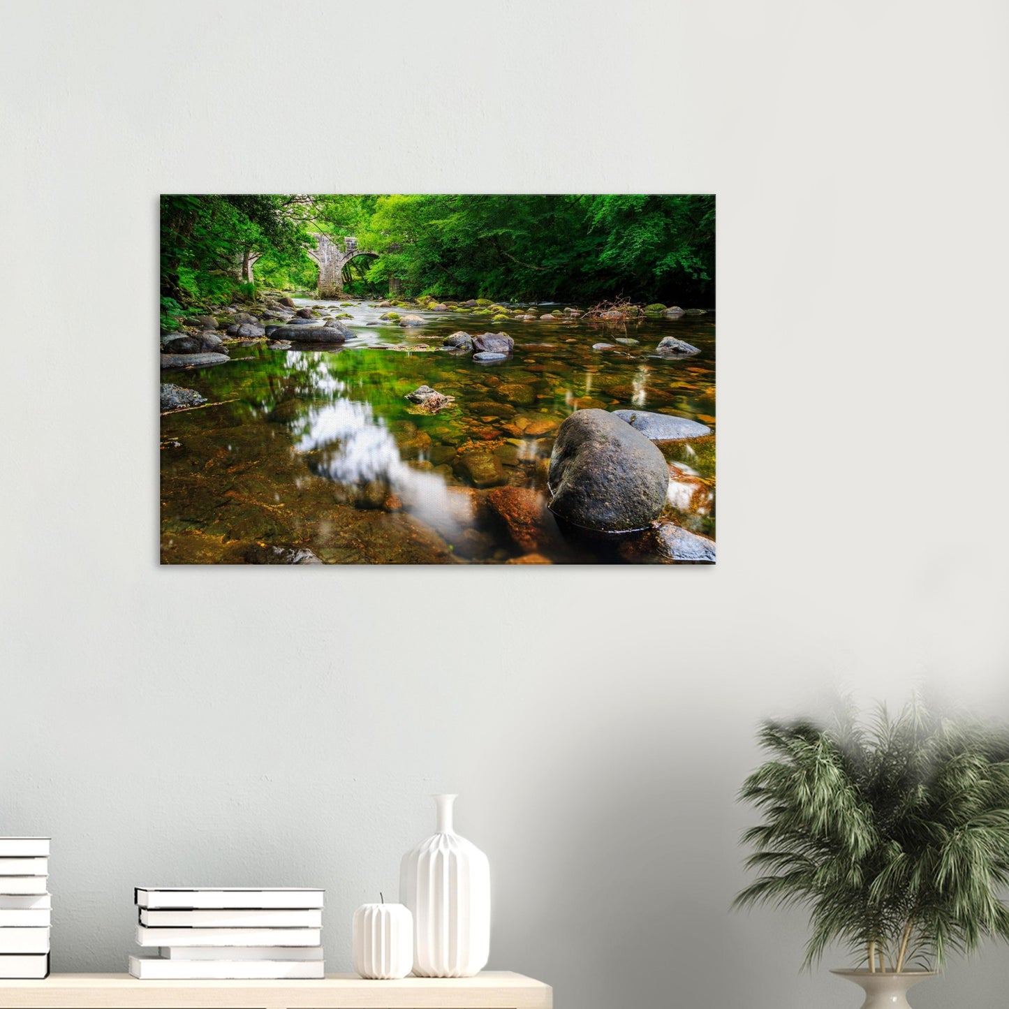 Canvas artwork capturing the timeless charm of Newbridge and its natural riverside beauty