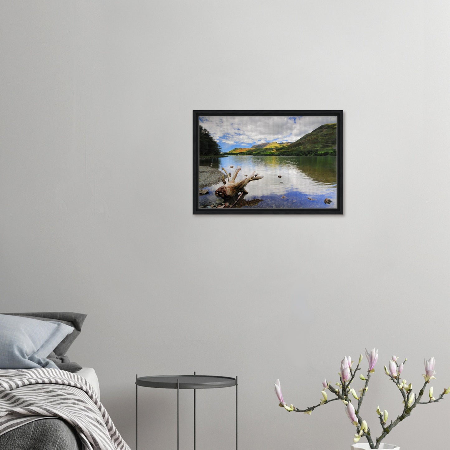 Lake District scenery with calm Buttermere waters in frame