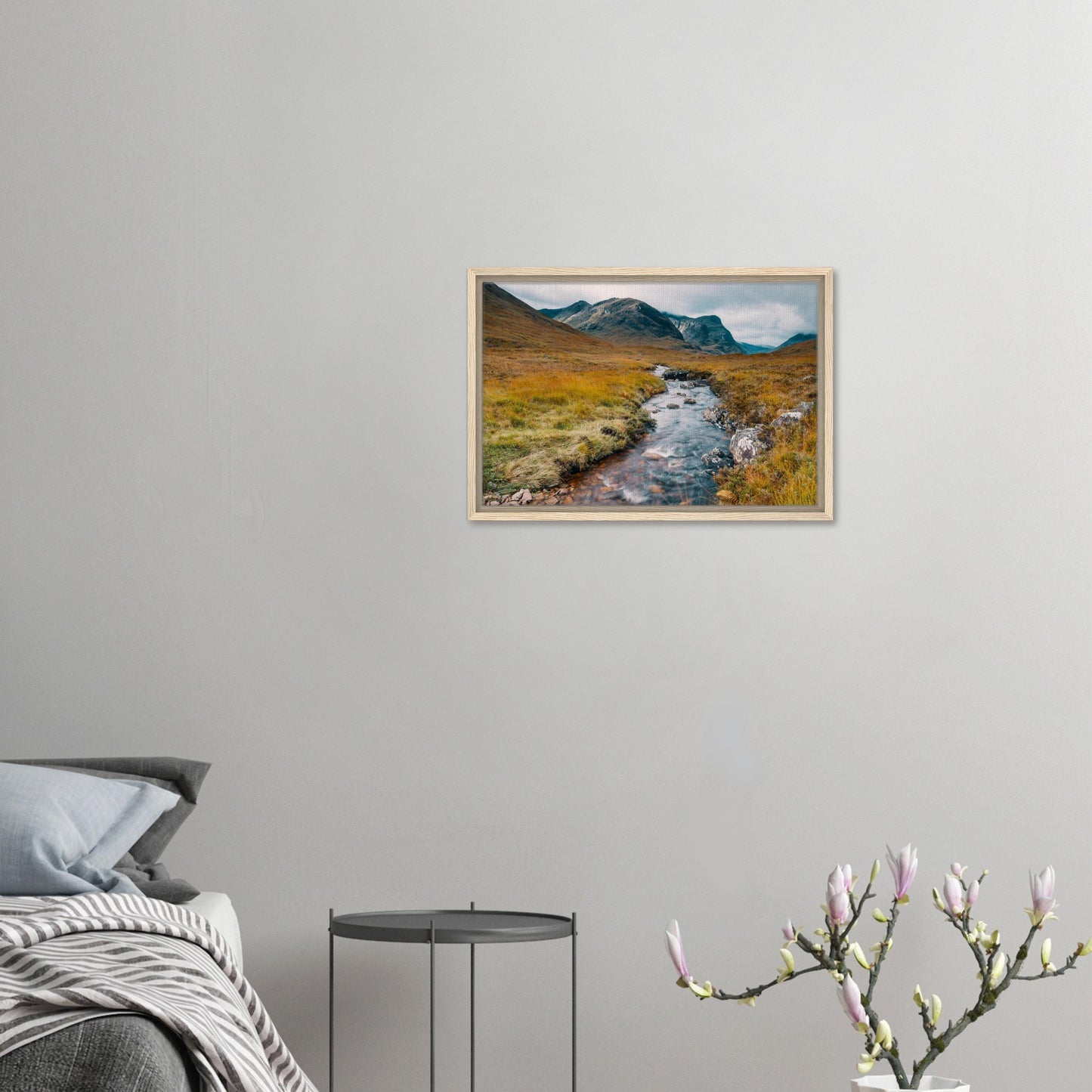 Scotland valley canvas print with rugged peaks