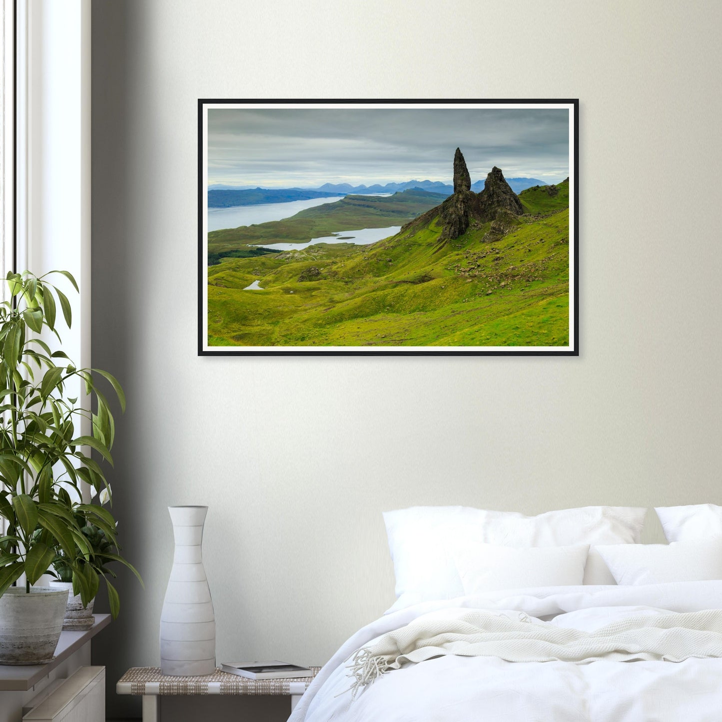 Iconic Isle of Skye framed print of The Old Man of Storr landmark