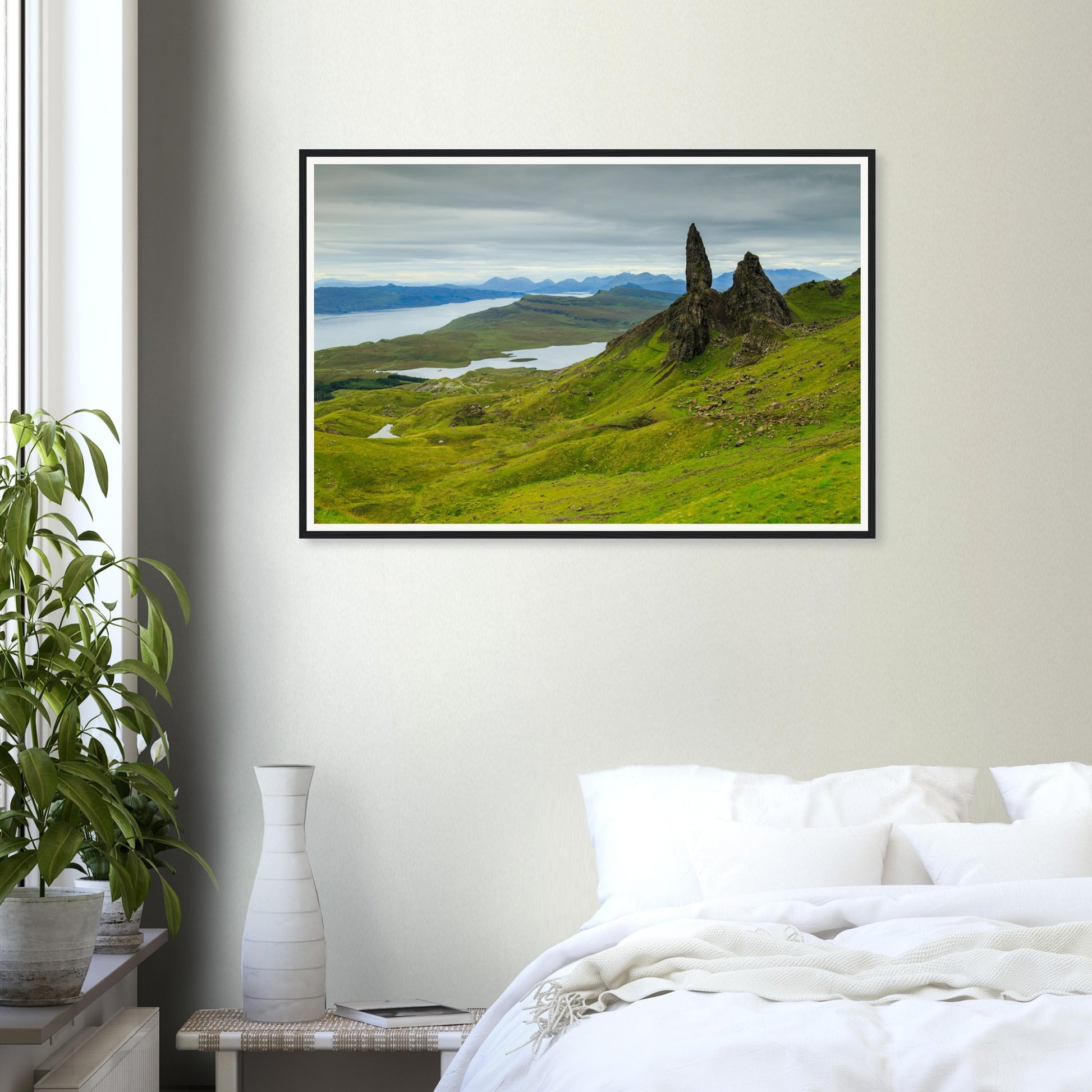 Iconic Isle of Skye framed print of The Old Man of Storr landmark