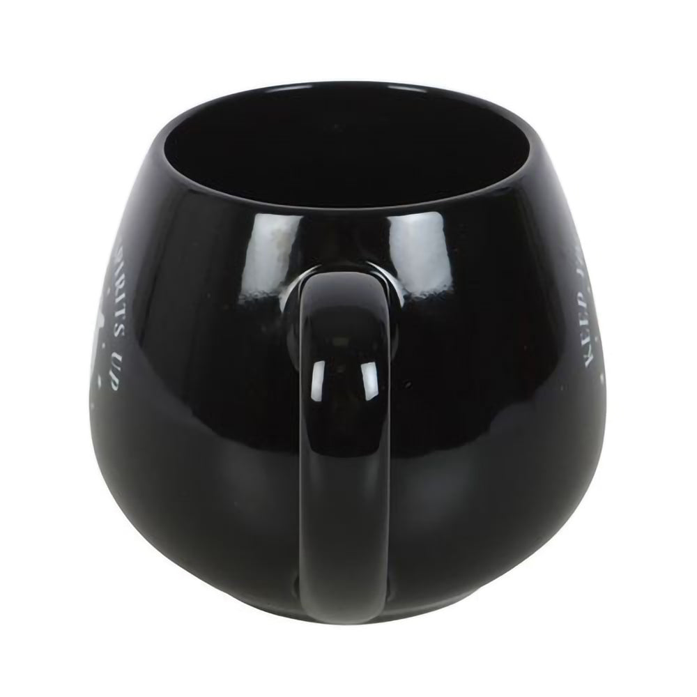 Large 500ml ceramic mug with ghost artwork and text