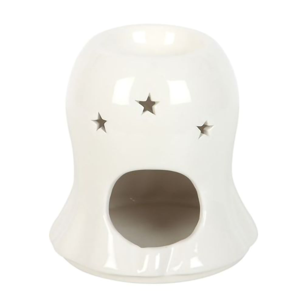 Ghost-shaped oil burner and wax warmer for autumn home styling