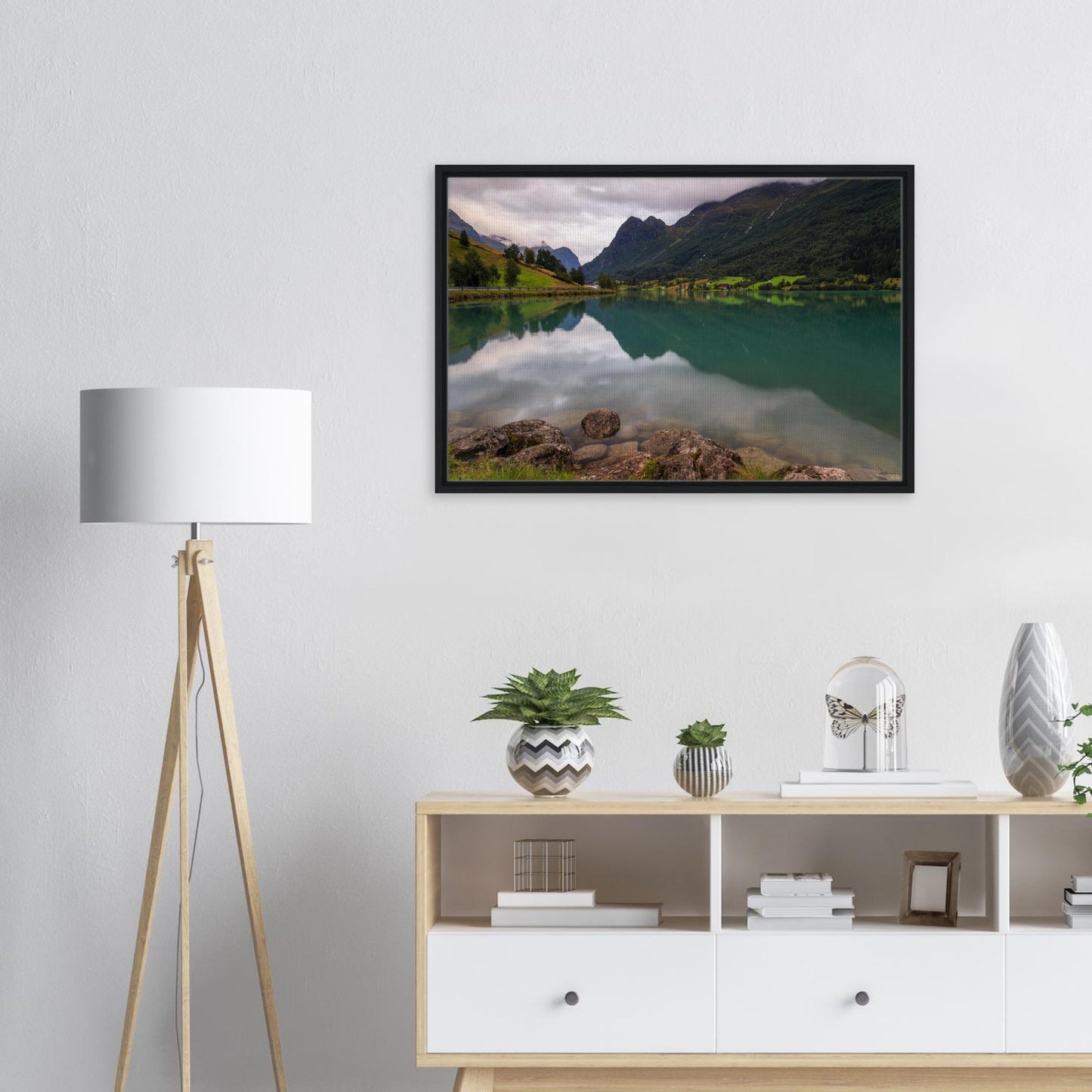 Timeless tranquillity of Lake Floen in Nordic wall art