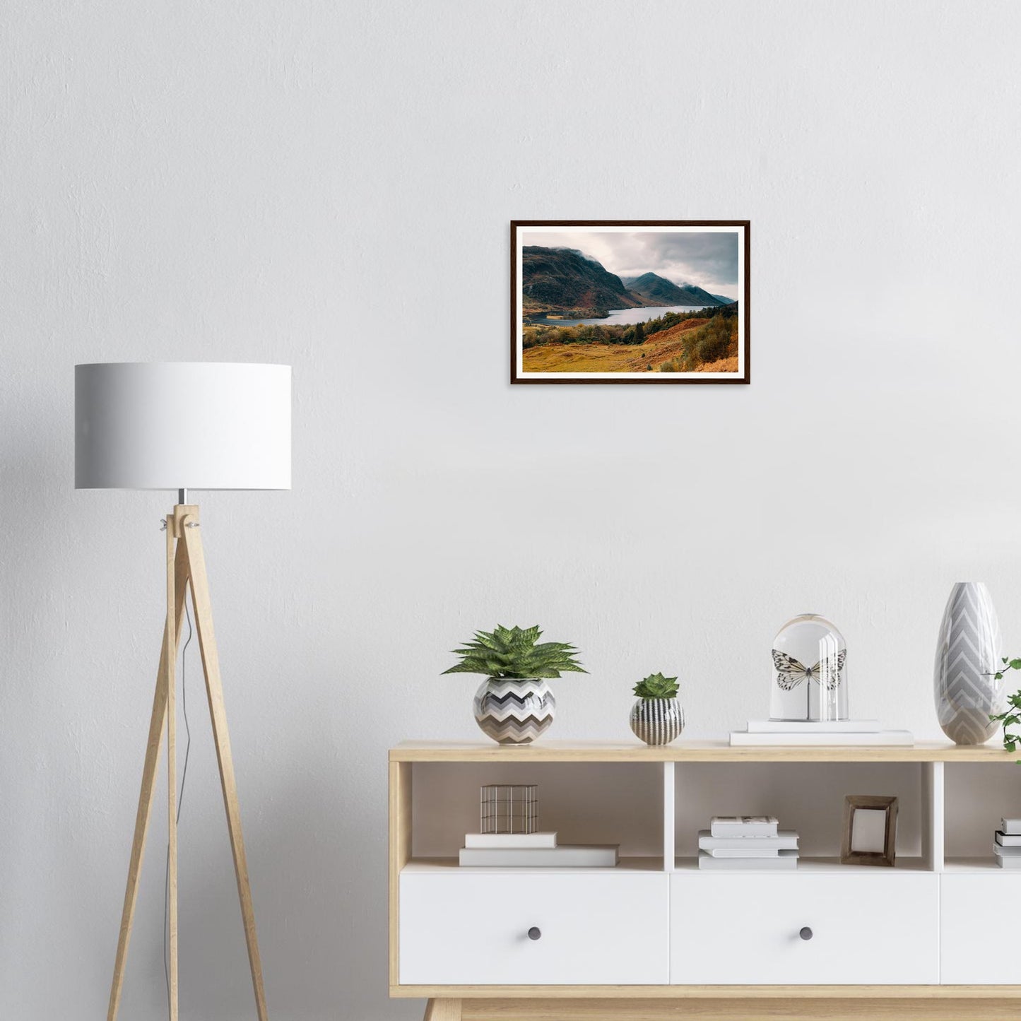 Russet and golden autumn tones at Loch Shiel framed print