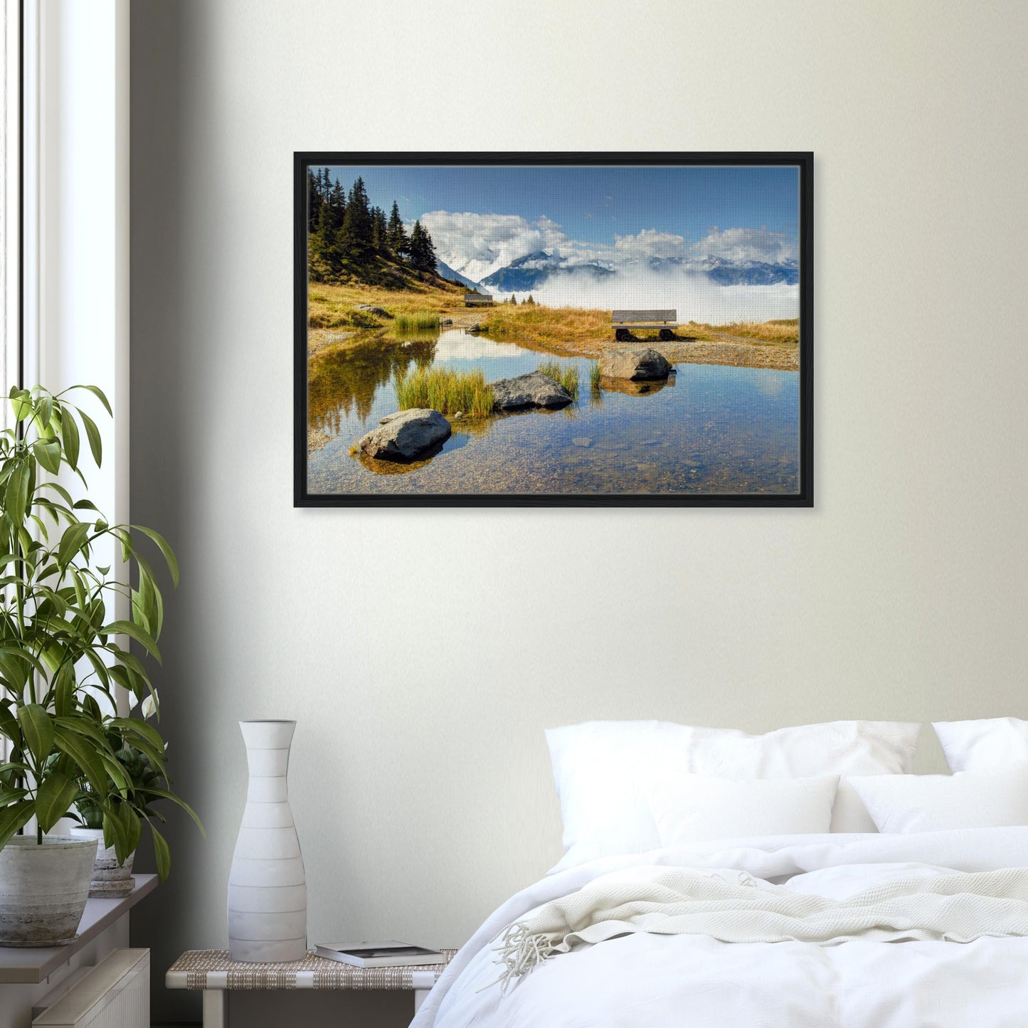 Framed print of Austrian Alps serenity at Panoramabahn