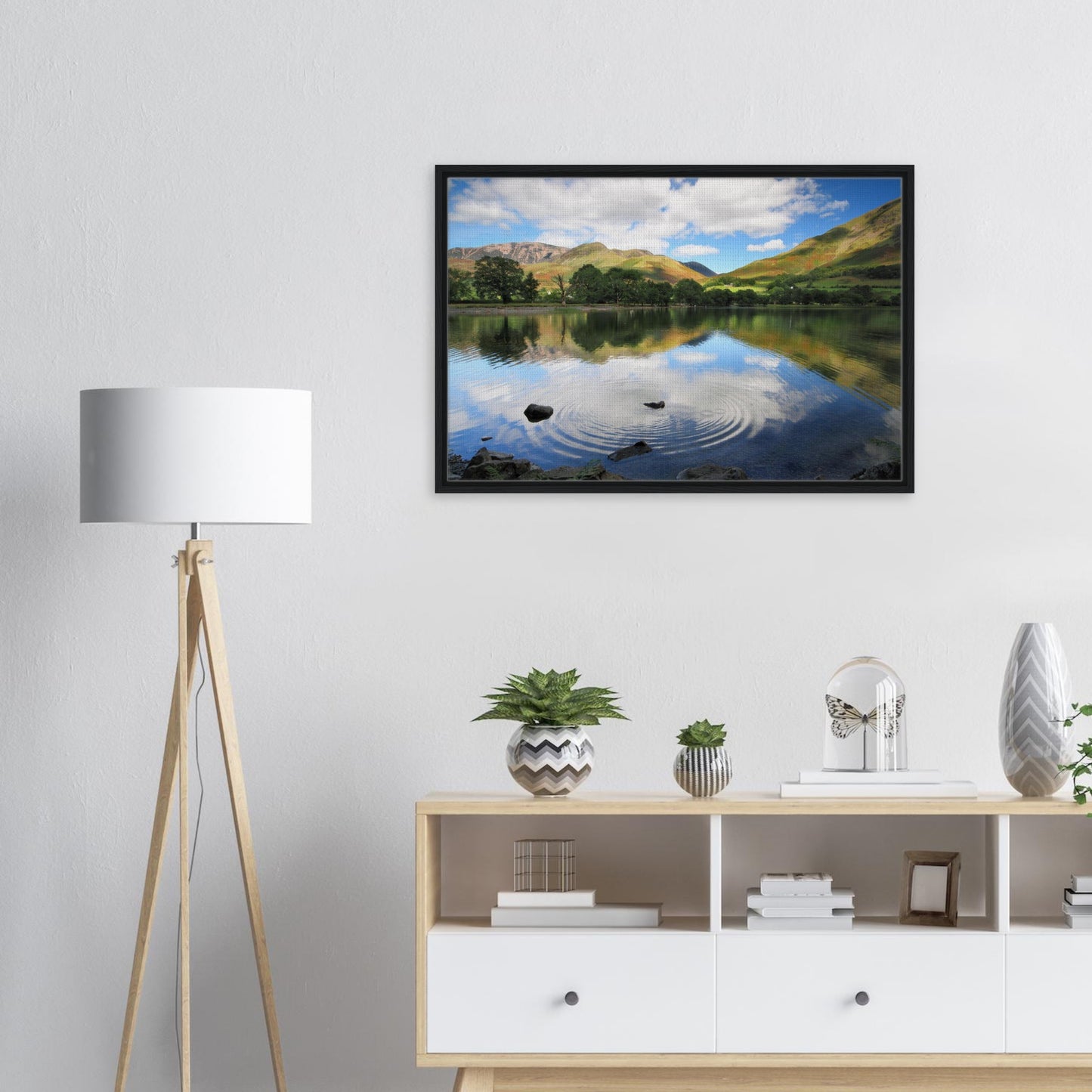 Buttermere framed wall art capturing quiet lakeside energy
