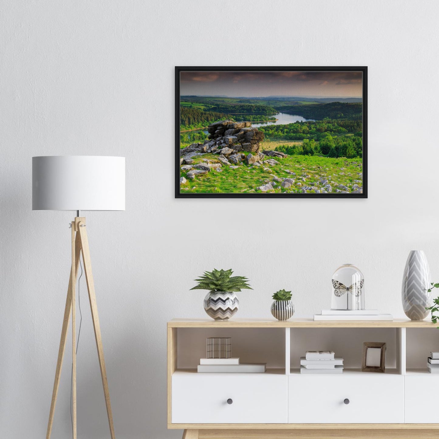 Leather Tor at Burrator in Devon’s Dartmoor framed canvas