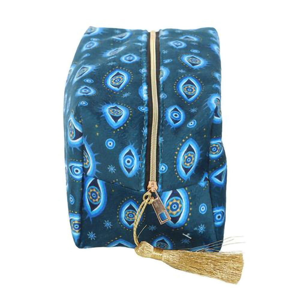 Celestial themed velvet pouch with gold tone tassel