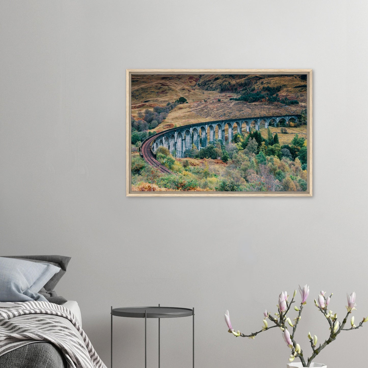 Railway arch bridge in Scottish Highlands canvas