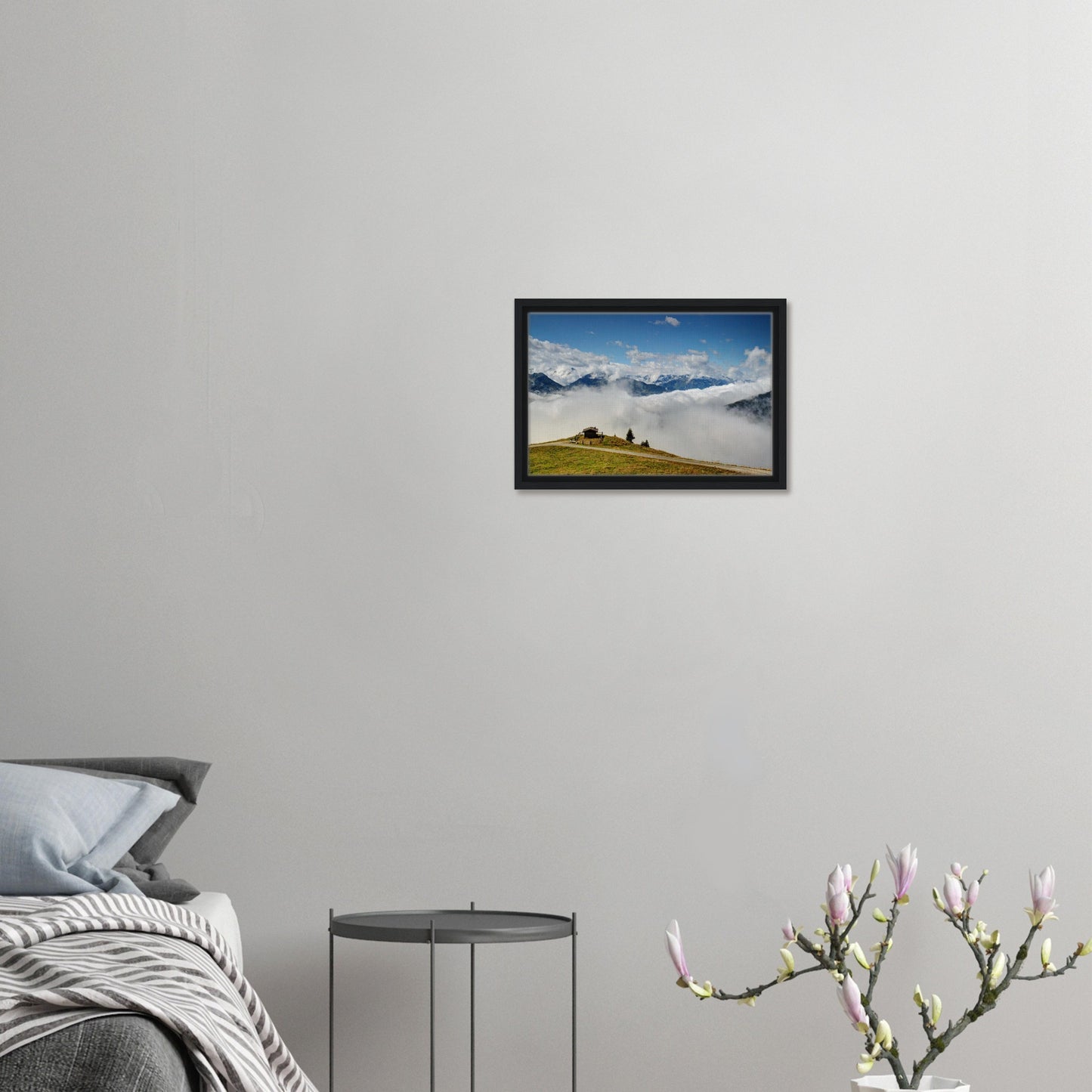 Solitary mountain hut at Resterhöhe in stunning landscape print