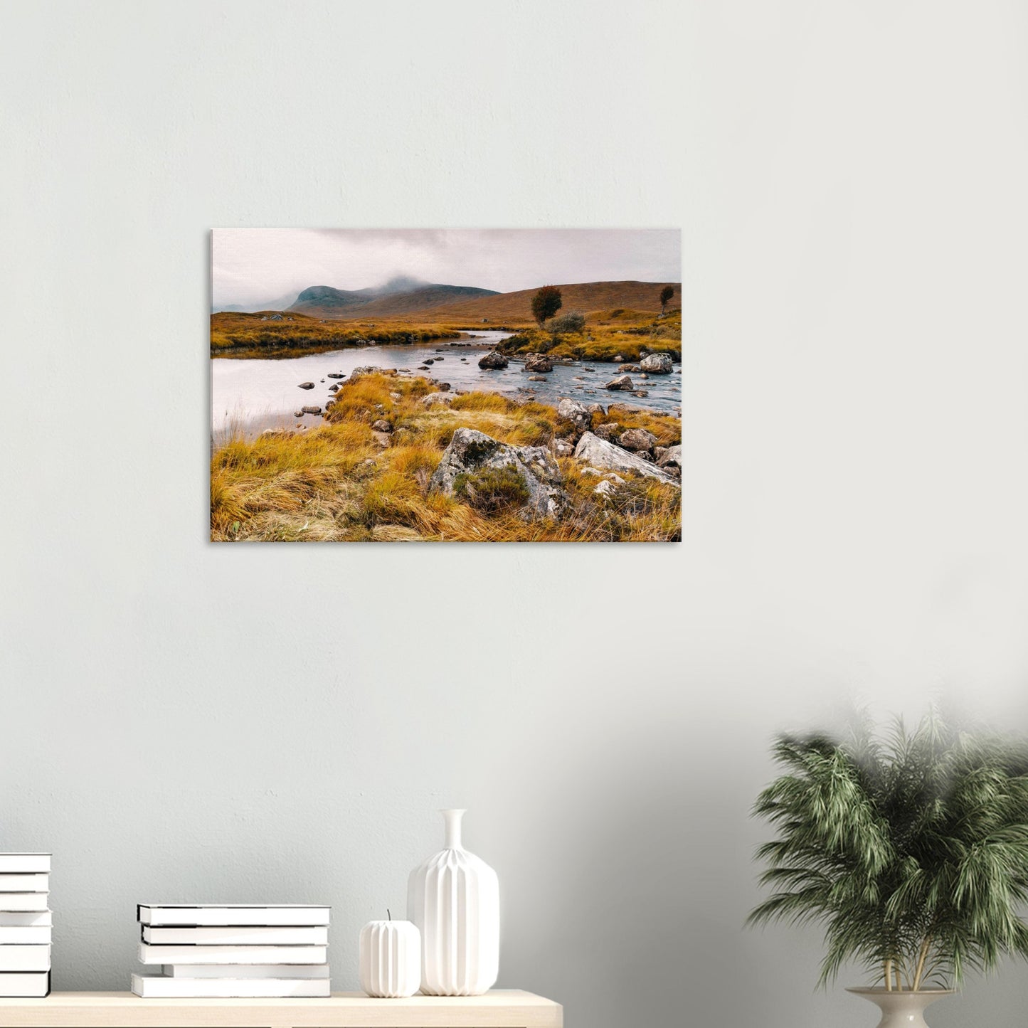 Tranquil Loch Ba scene in the heart of Rannoch Moor