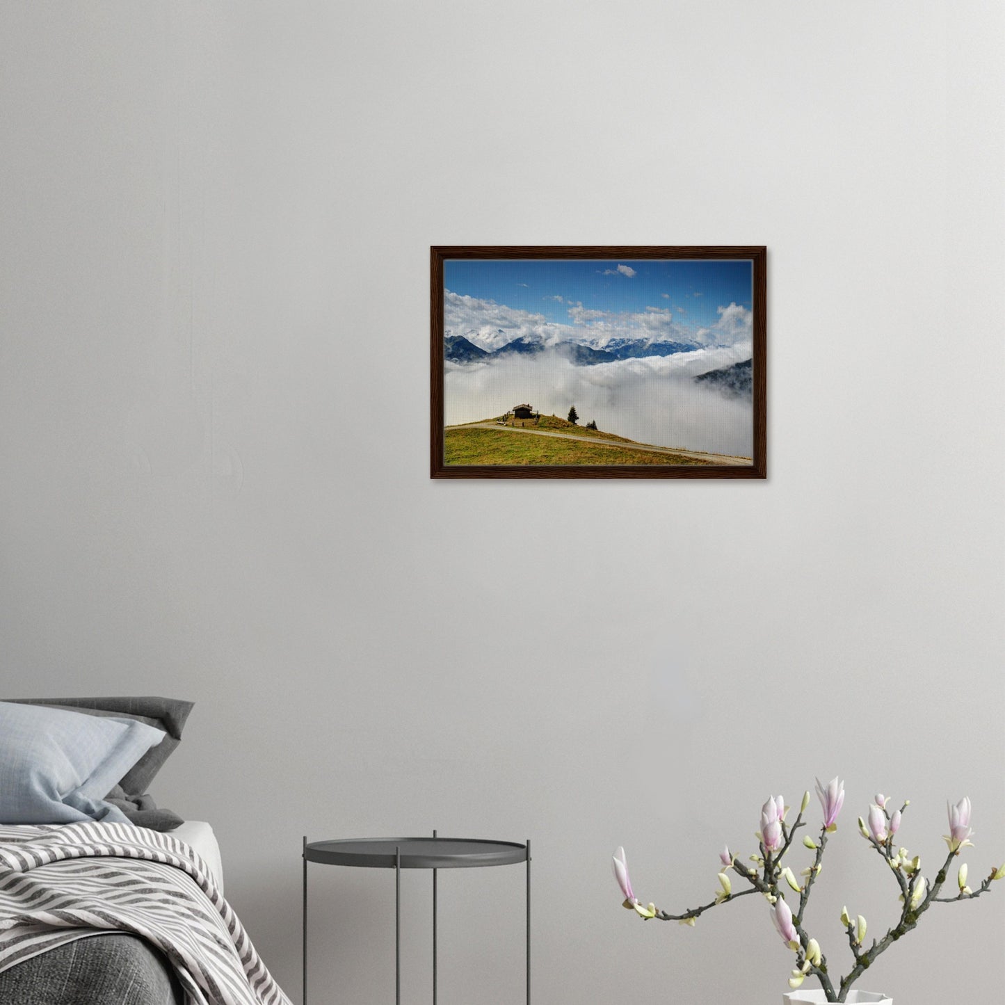 Framed canvas of alpine scenery and sky from Resterhöhe