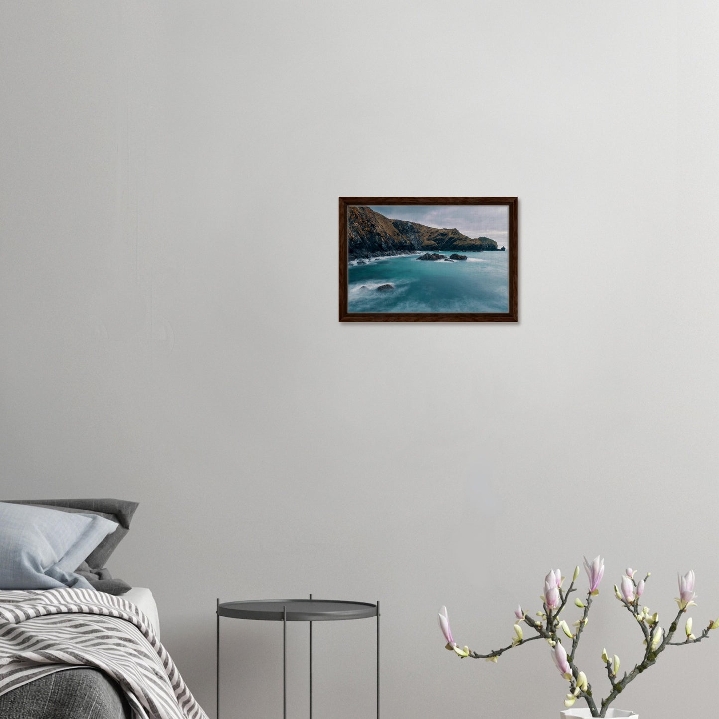 Moody sky and cliffs in Mullion Cove canvas