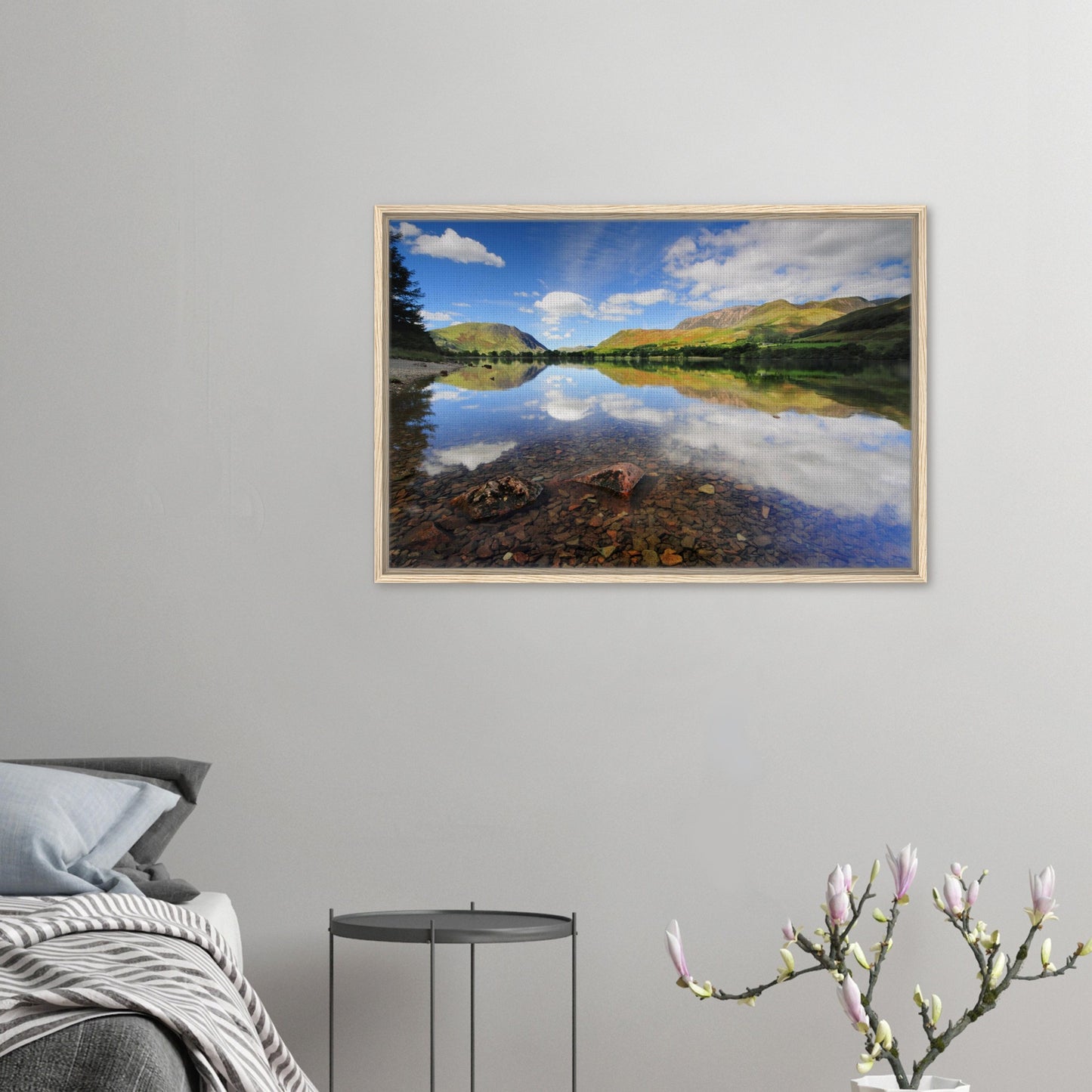 Underwater lakebed detail at Buttermere in framed landscape print