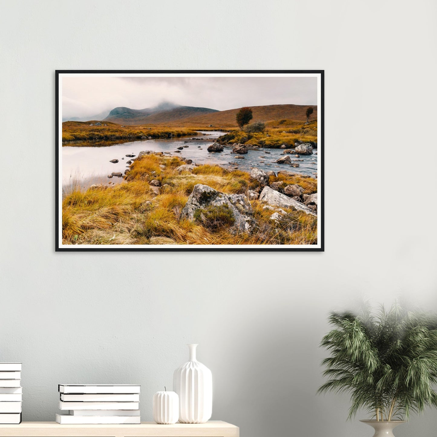 Still waters of Loch Ba framed wall art Scotland Highlands