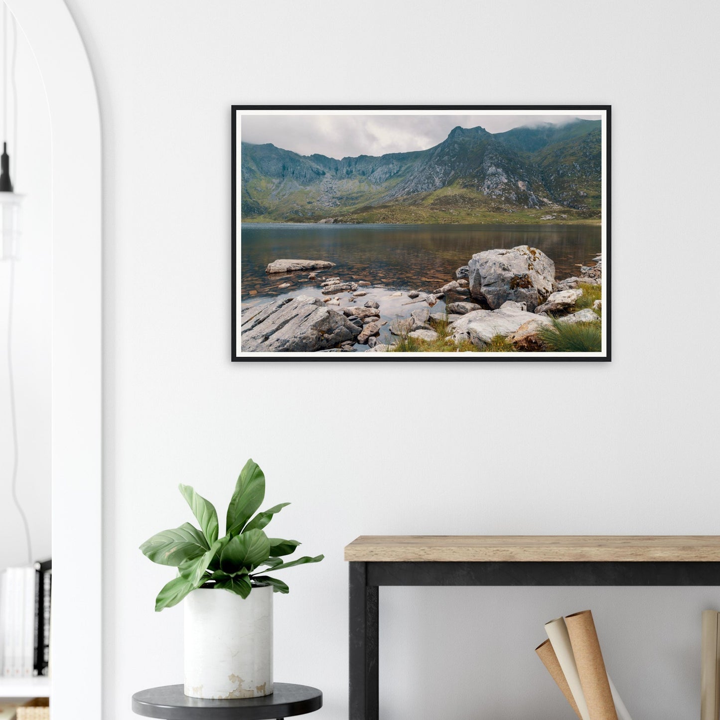 Scenic wall art of Llyn Idwal Snowdonia National Park view