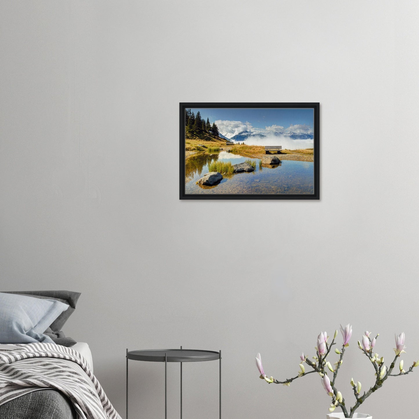 Canvas print of peaceful scene from Resterhöhe in the Alps