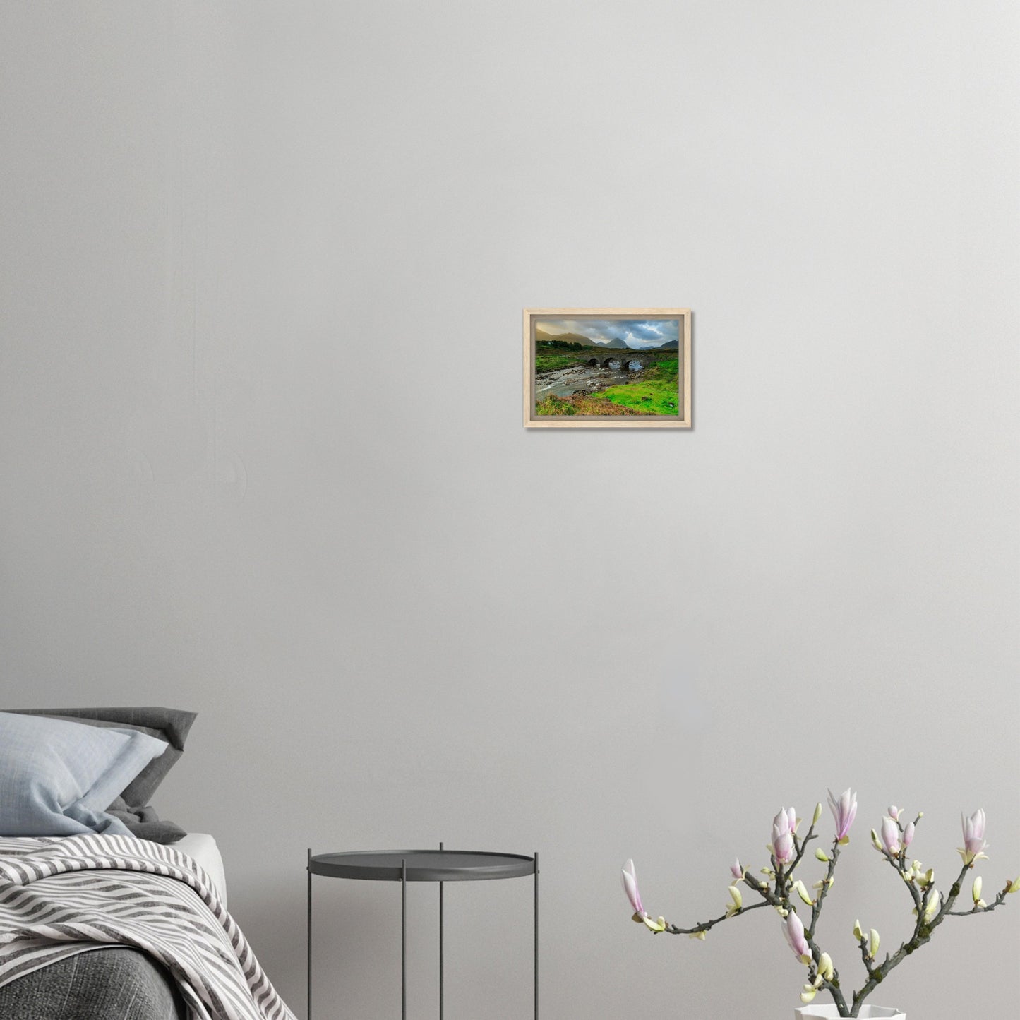 Highland river and historic bridge in Skye landscape print