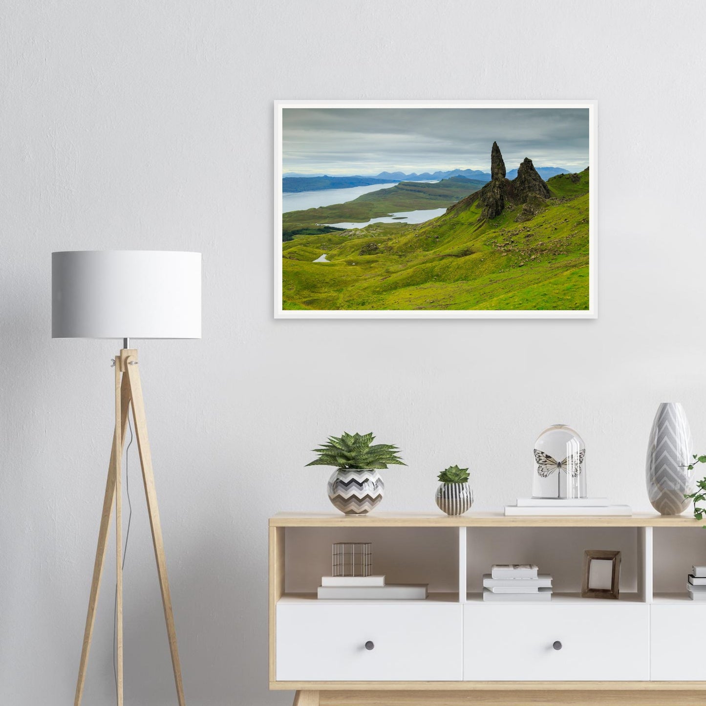 Majestic rock monolith of The Old Man of Storr framed wall art