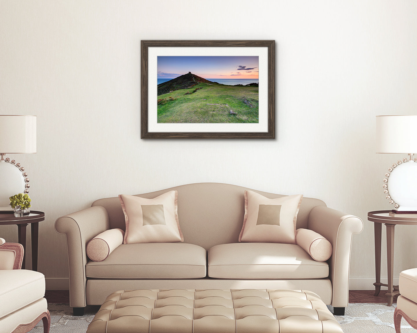 Historic chapel on Cornish headland digital print Rame Head