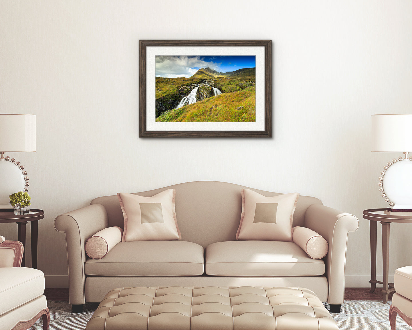Mountain stream and moorland digital print Isle of Skye Scotland