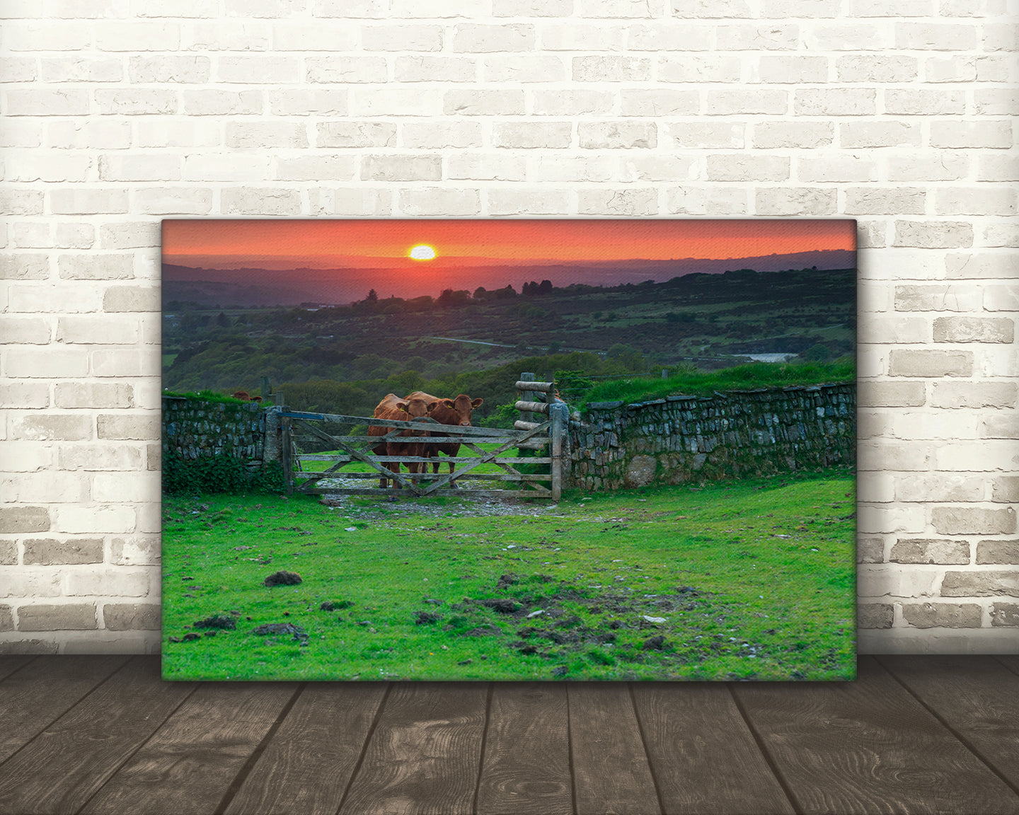 Digital download of sunset Dartmoor National Park landscape