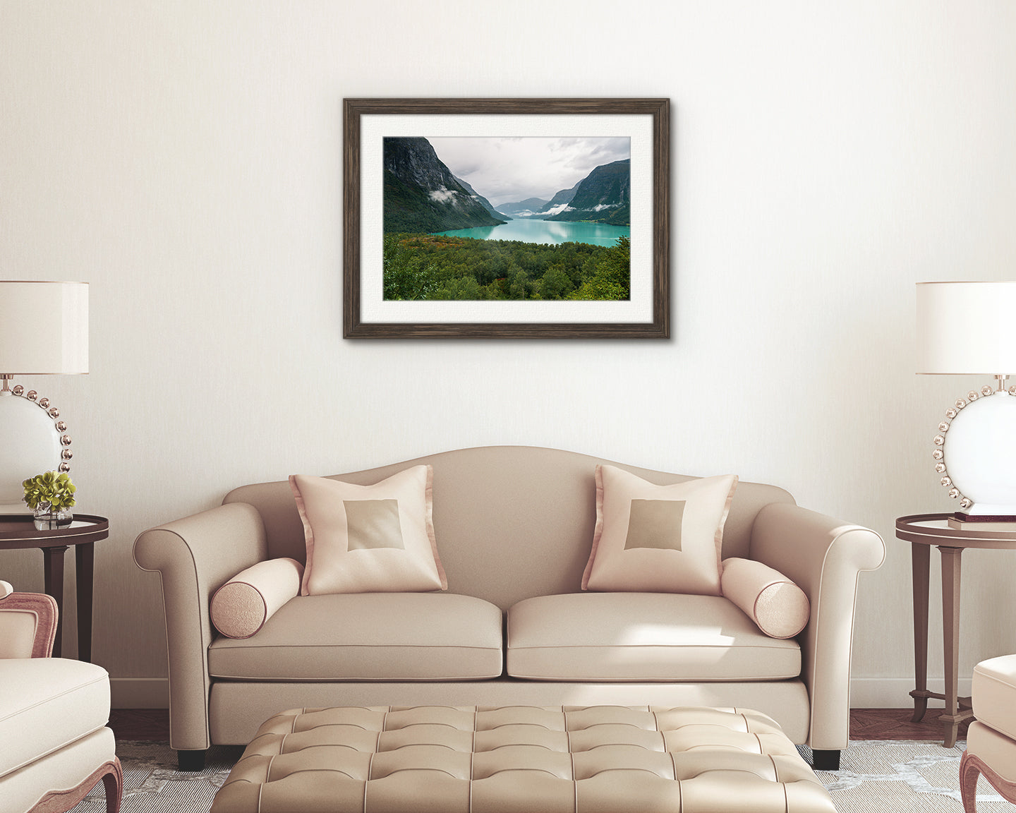 Norwegian fjord wall art decor – Lovatnet Lake printable photo
