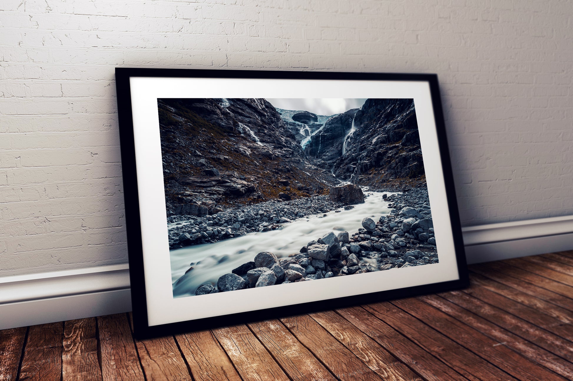 High-resolution photograph of Kjenndal Glacier Norway