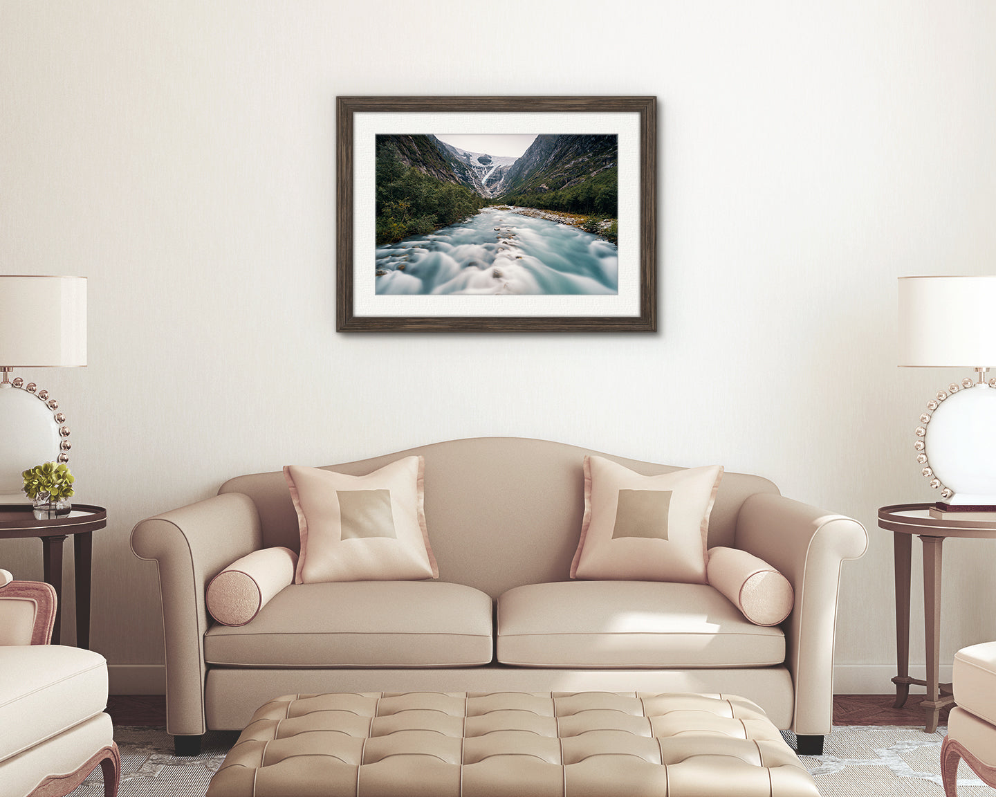Norwegian landscape wall art decor – Kjenndal Glacier printable photo