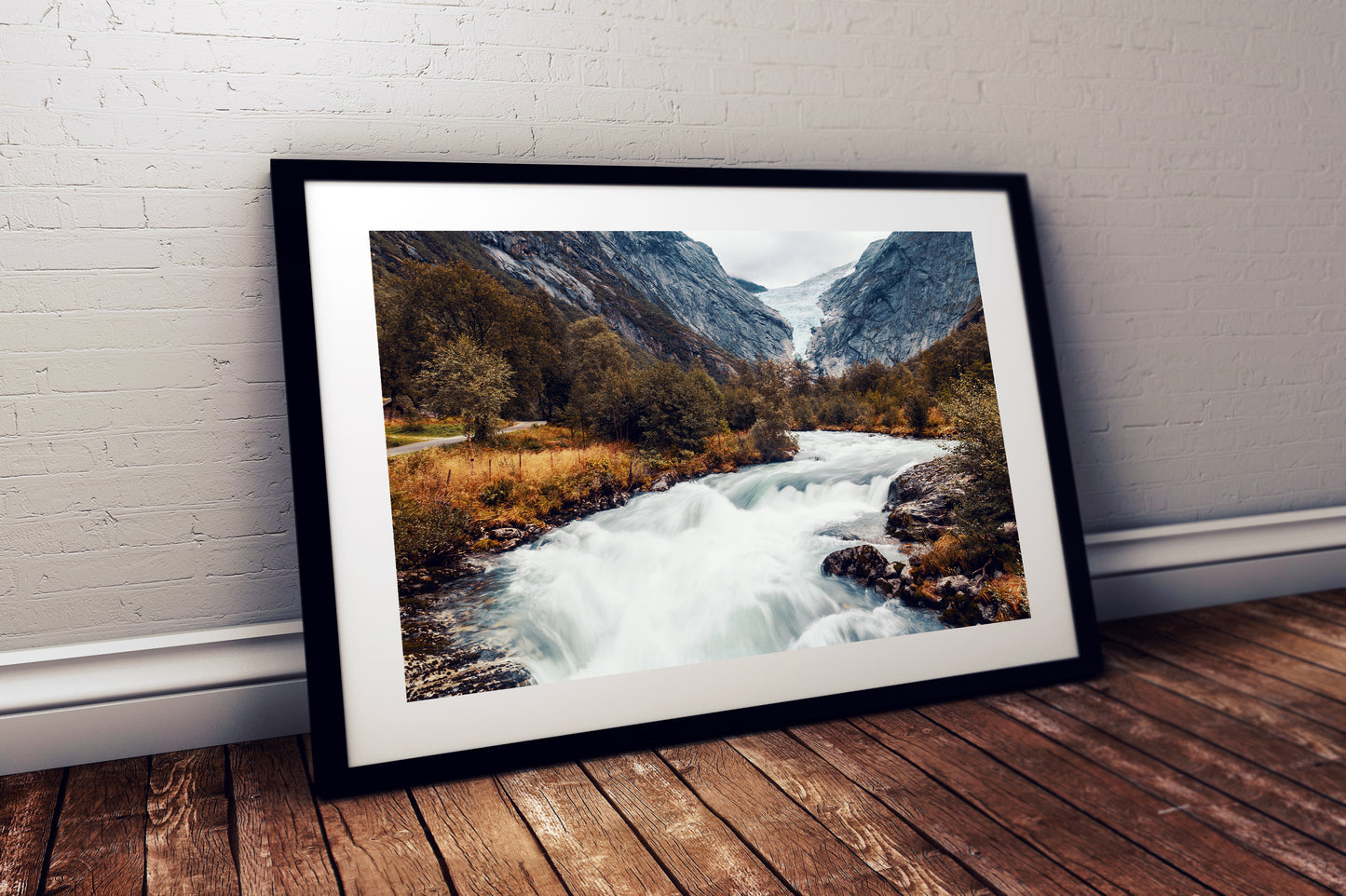 High-resolution photograph of Briksdal Glacier Norway