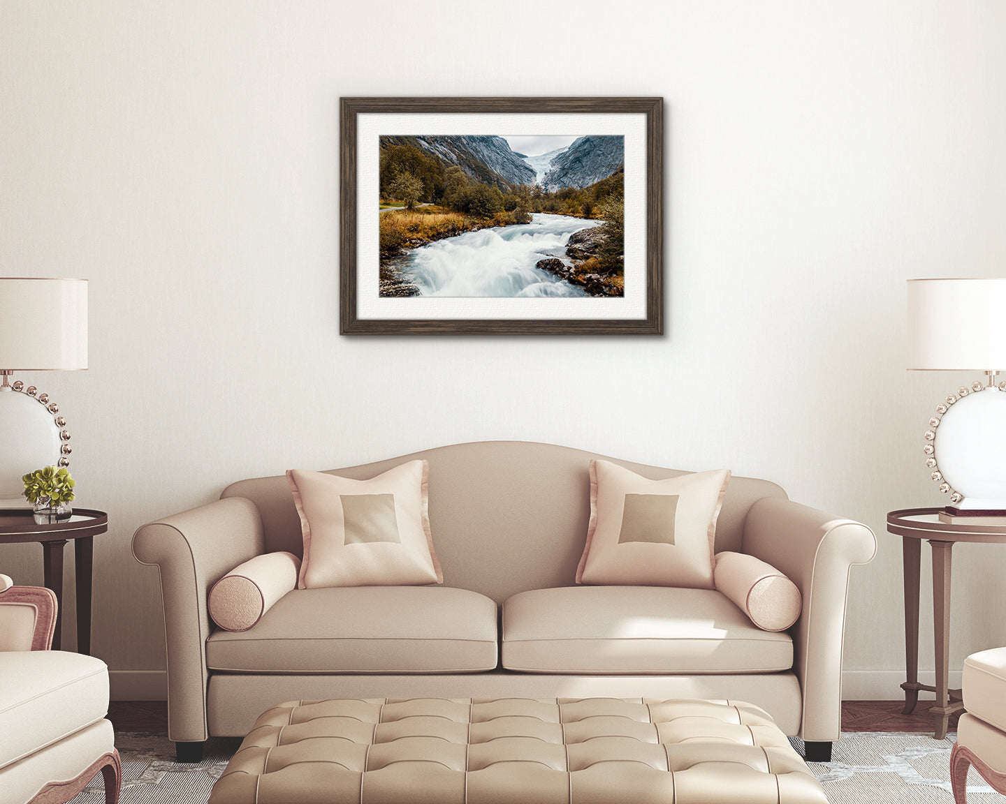 Norwegian glacier landscape wall art decor – Briksdal printable photo