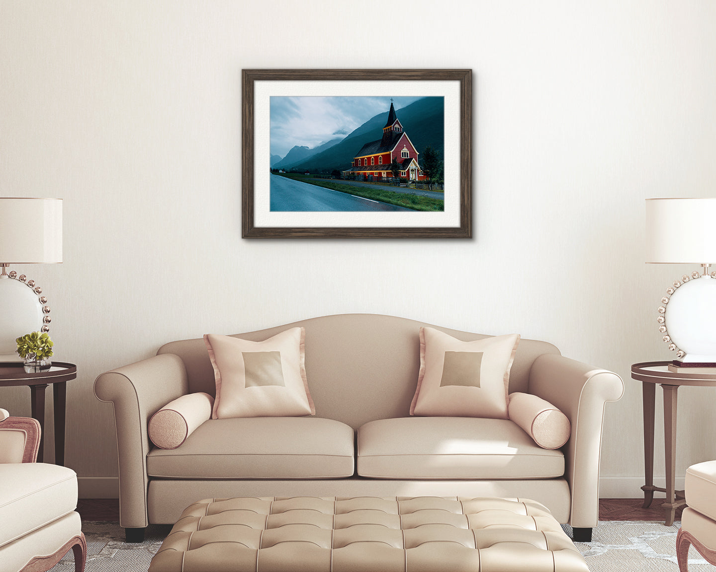 Scandinavian architecture wall art decor – Olden Old Church photo