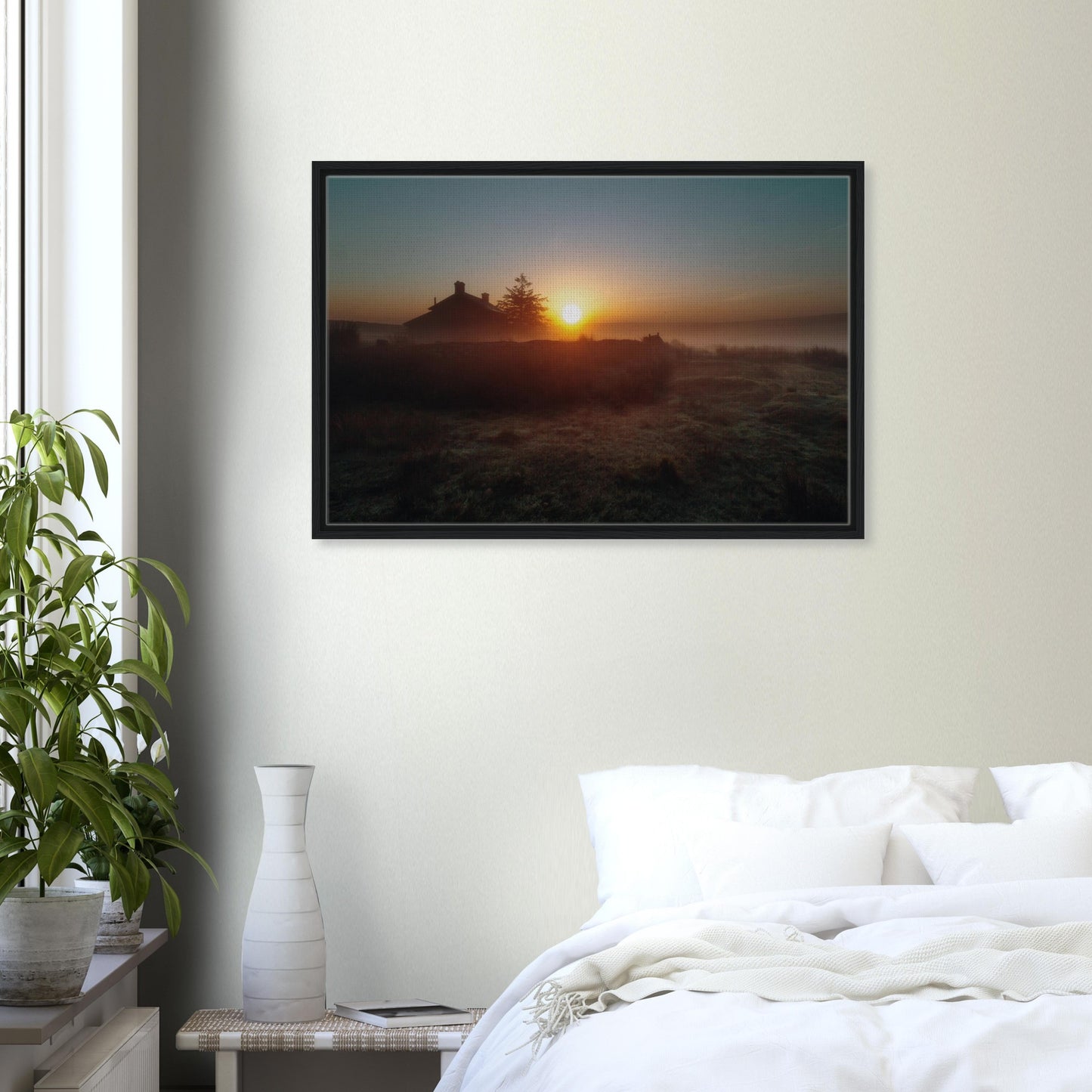Devon landscape art featuring Nun’s Cross Farm at dawn