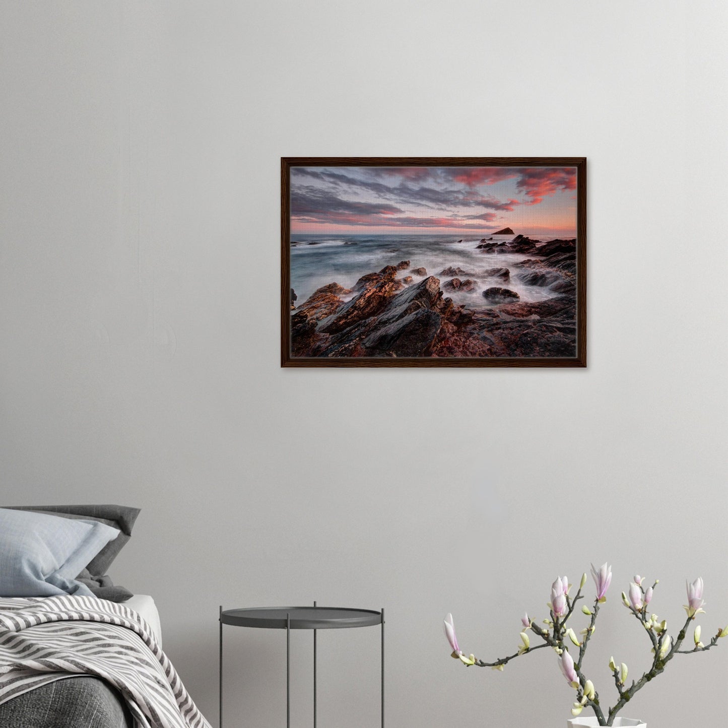 Dramatic seascape wall art of Wembury Beach in Devon