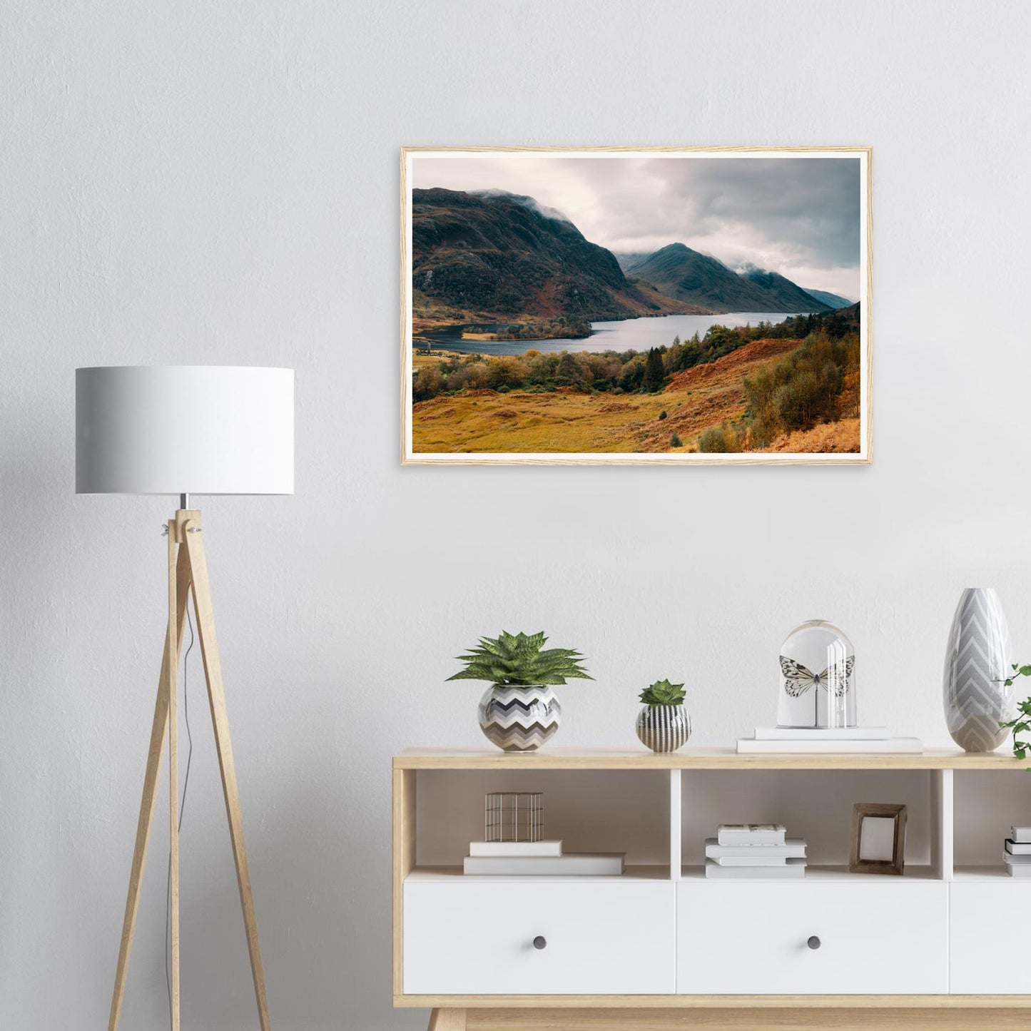 Scenic framed wall art of Loch Shiel Scottish loch landscape