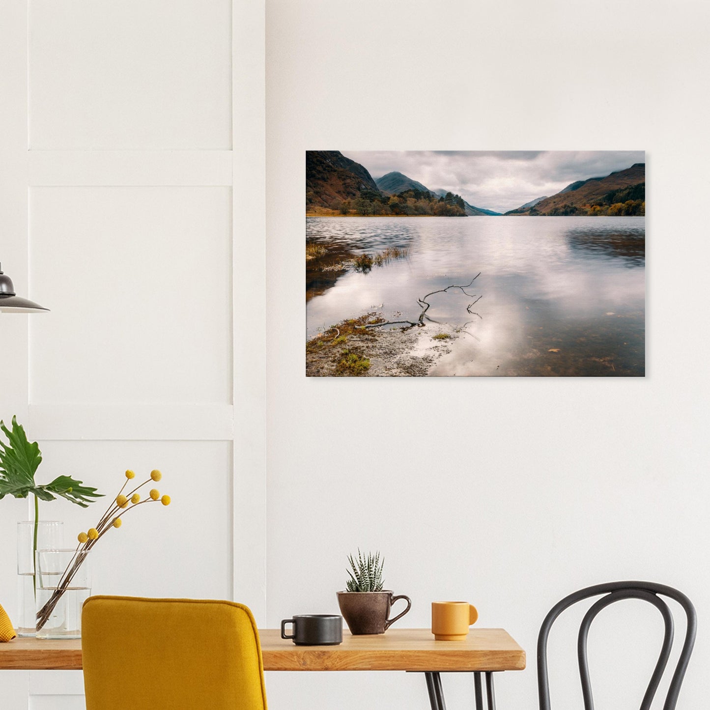 Atmospheric Scottish Highlands artwork of reflective Loch Shiel