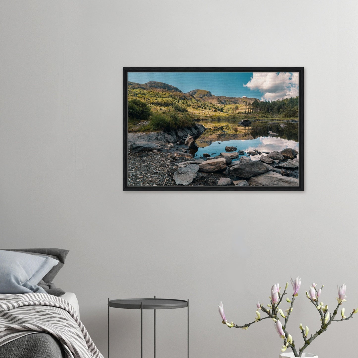 Framed canvas of Llyn Llywelyn in Snowdonia
