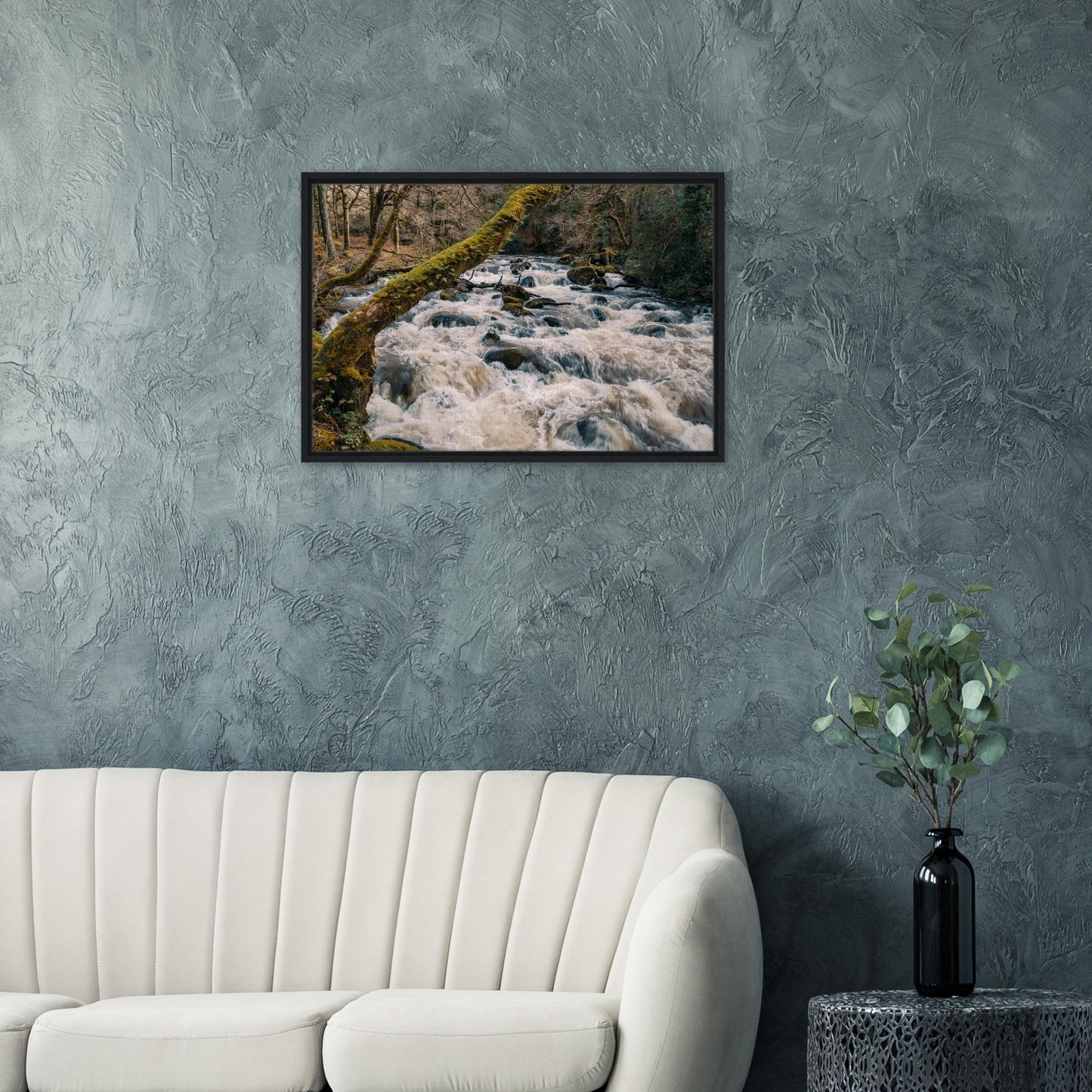 Scenic framed print of River Plym at Shaugh Prior