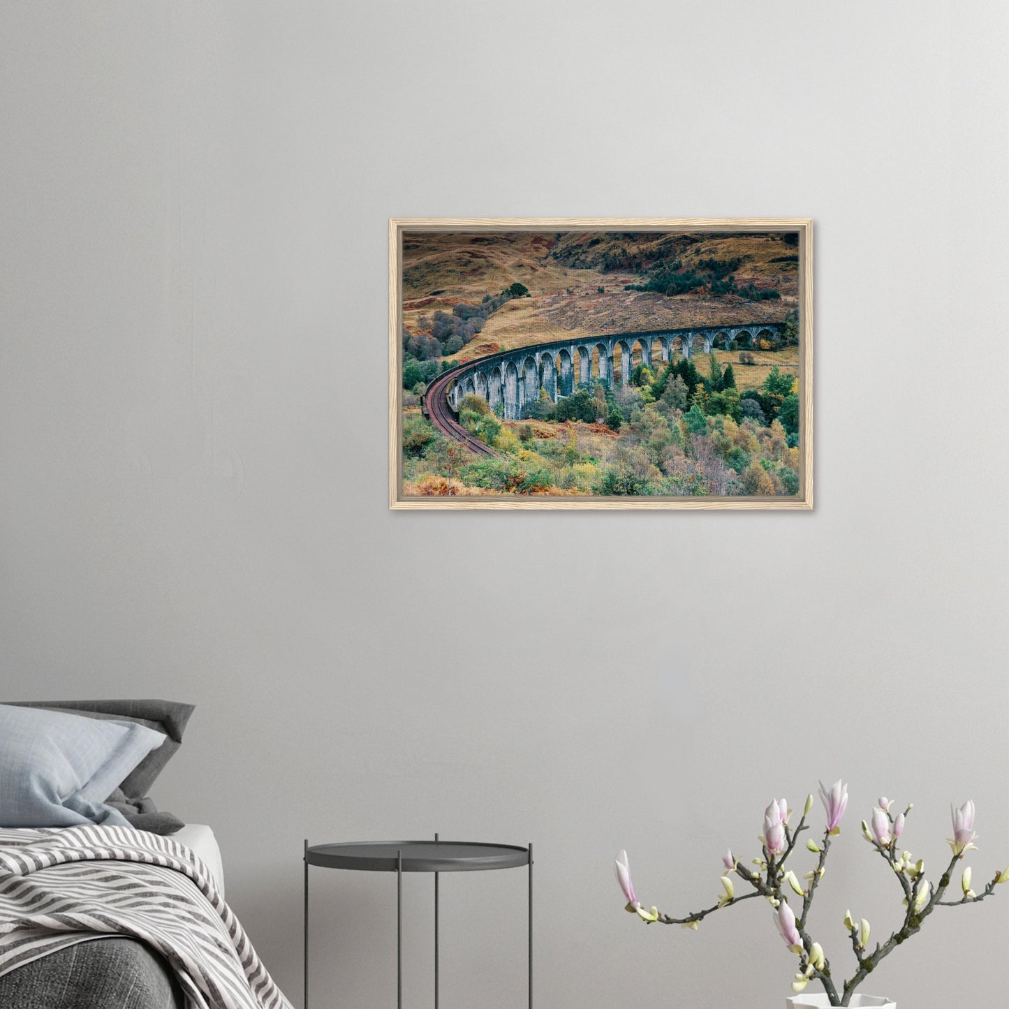 Autumnal landscape with Glenfinnan railway bridge
