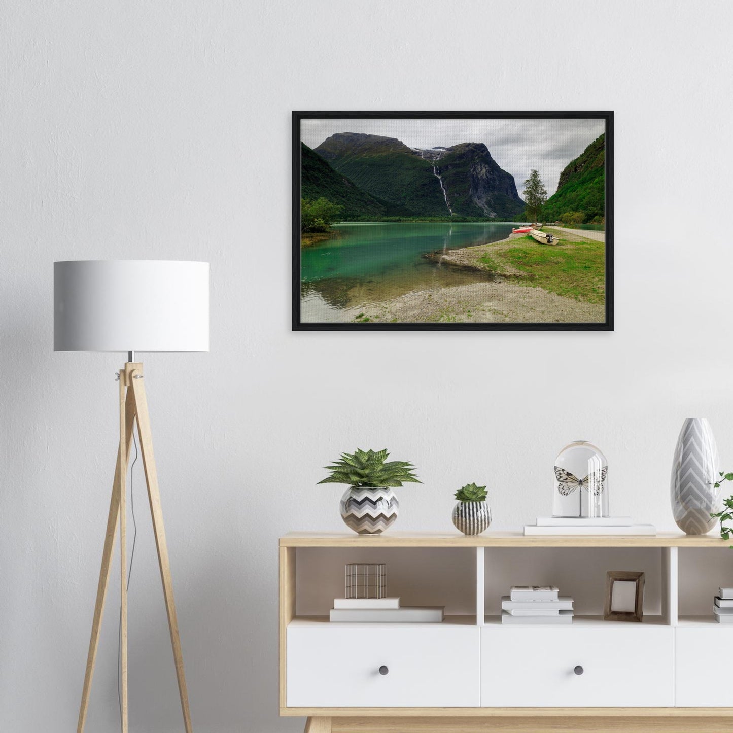 Scenic framed canvas of Norwegian nature and adventure