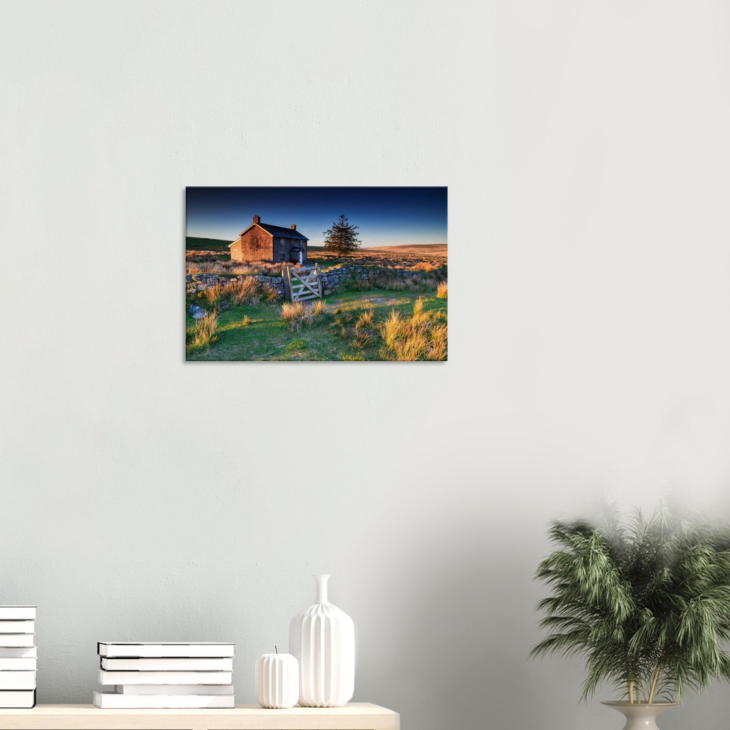 Atmospheric canvas of Nun’s Cross Farm at dawn in Dartmoor National Park.