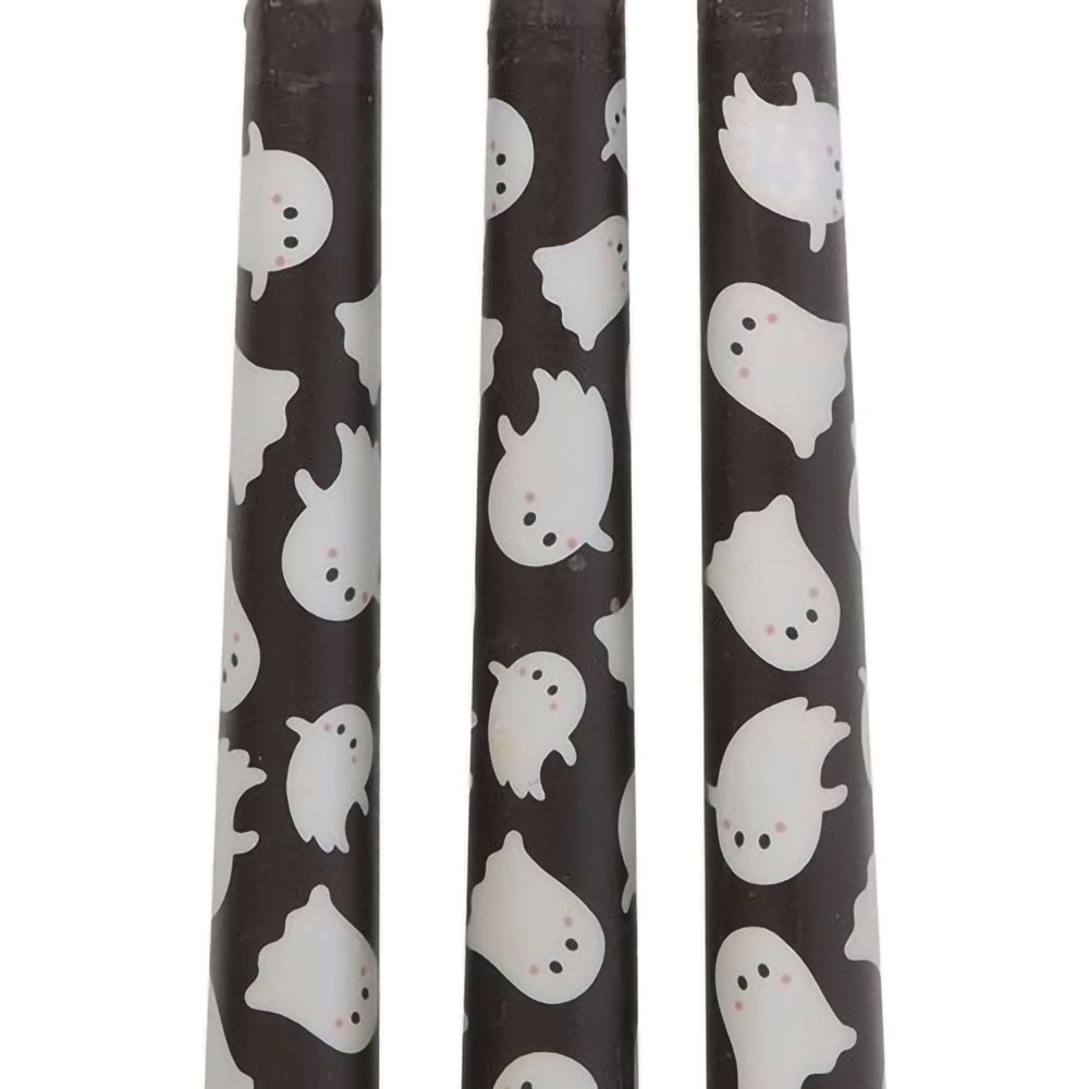 Ghost print candles for autumn table settings and displays