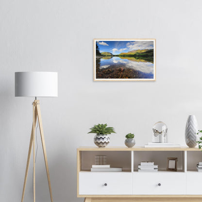 Scenic Lake District framed wall art of Buttermere clarity