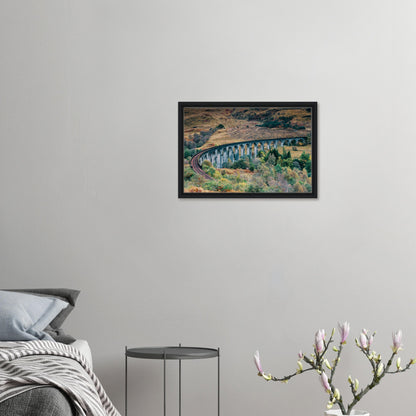 Highland viaduct in seasonal foliage print