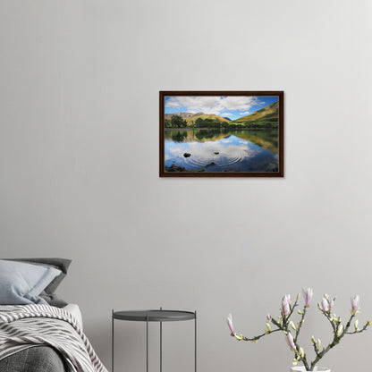 Skipped stone ripples in Buttermere Lake in peaceful wall art