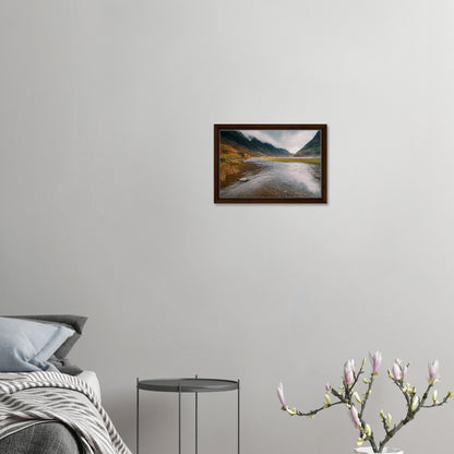 Scenic loch with reeds in Glencoe canvas