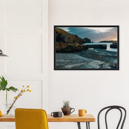Framed canvas featuring Mullion Cove serenity