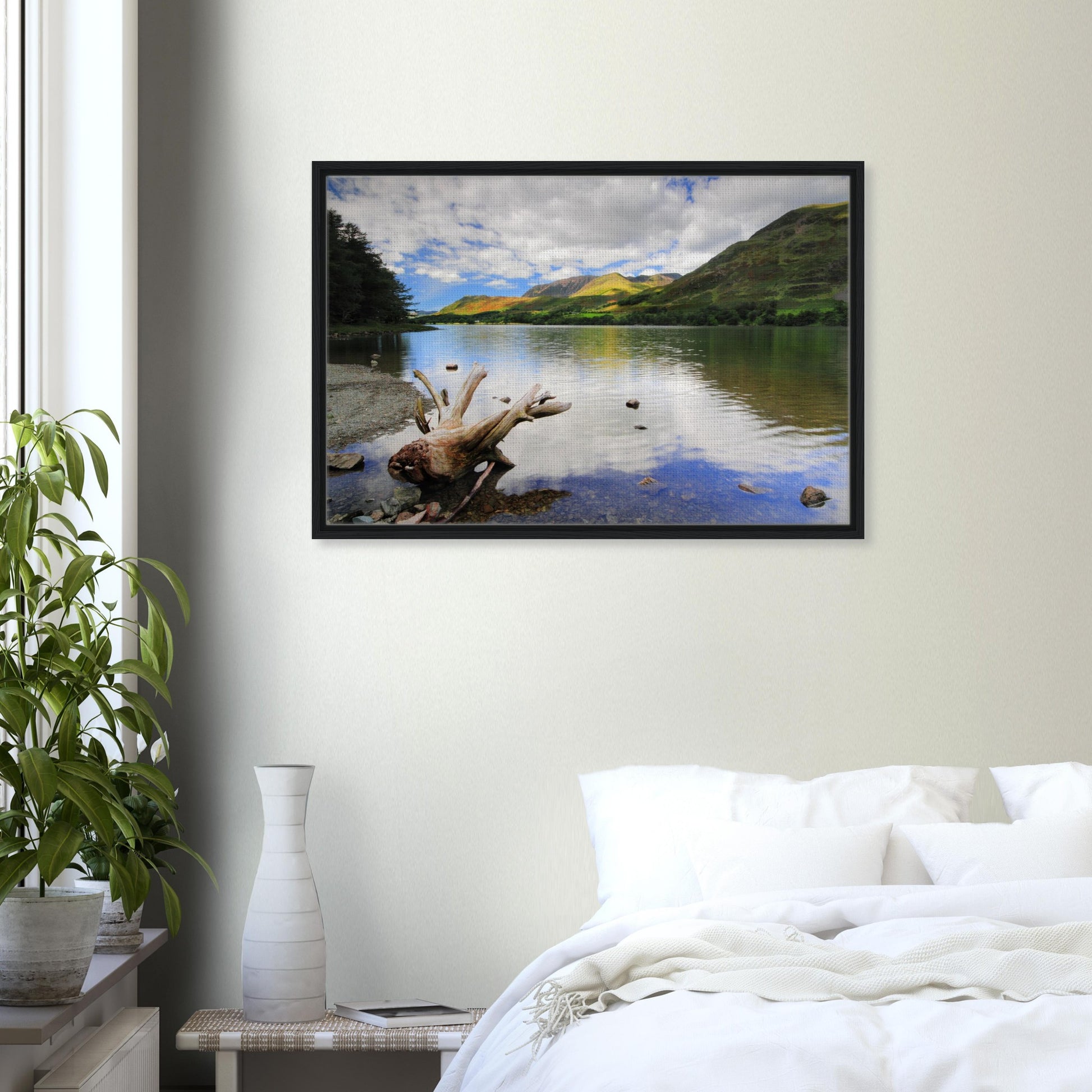 Captivating framed print of Buttermere Lake’s calm beauty